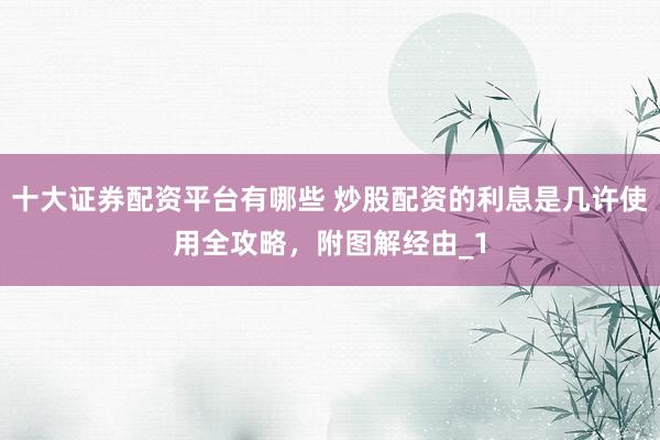 十大证券配资平台有哪些 炒股配资的利息是几许使用全攻略，附图解经由_1