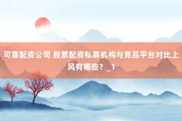 可靠配资公司 股票配资私募机构与竞品平台对比上风有哪些？_1