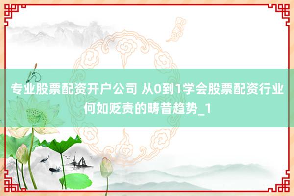 专业股票配资开户公司 从0到1学会股票配资行业何如贬责的畴昔趋势_1